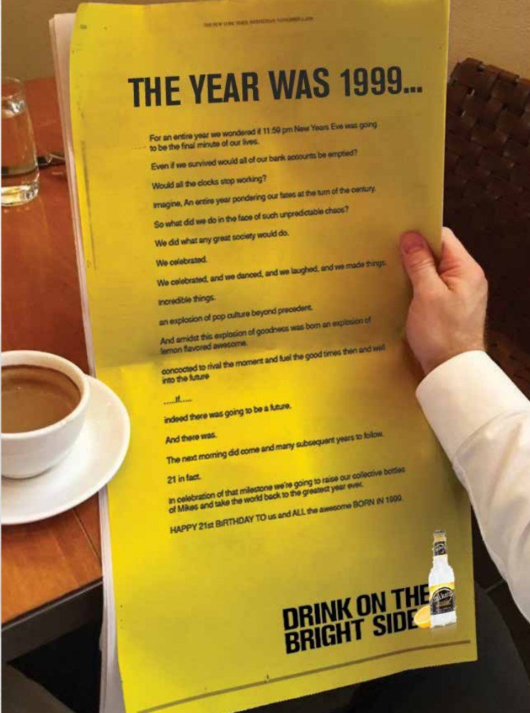 newspaper open letter: the year was 1999...
