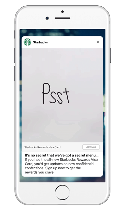 push notification: psst, it's no secret we've got a secret menu